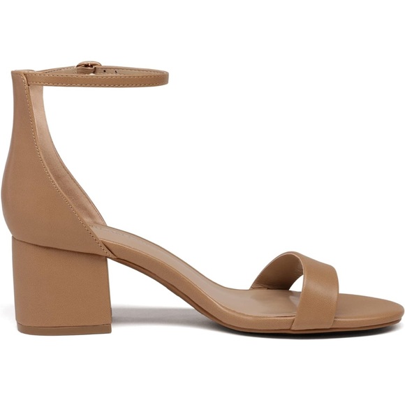 🤩 SALE DREAM PAIRS Women's Low-Chunk Low Heel Pump Sandals - Picture 2 of 5